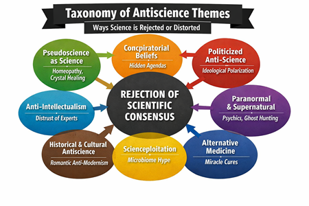 The taxonomy of antiscience themes The taxonomy of antiscience themes